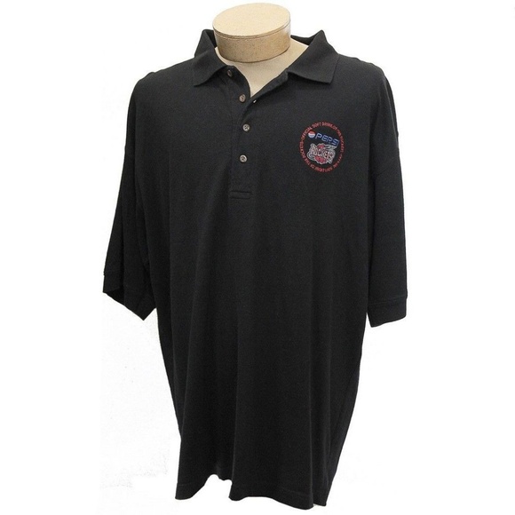 Pepsi Houston Rockets Mans Polo Shirt Black Size L - Picture 1 of 2